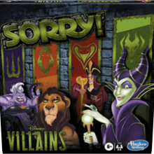 Sorry! Board Game: Disney Villains Edition - Fun Family Game for Kids 6+ (Amazon Exclusive)