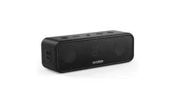 Soundcore Anker 3 Portable Bluetooth Speaker - Wireless, IPX7 Waterproof, 24H Playtime, Titanium Diaphragm Drivers, PartyCast, BassUp, Custom EQ App - Home, Outdoor, Beach