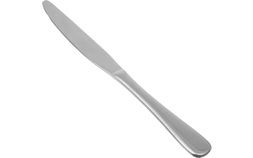 Stainless Steel Dinner Knives with Round Edge - Pack of 12 - Silver