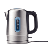 Stainless Steel Portable Electric Hot Water Kettle for Tea and Coffee, 1 Liter, Black and Silver