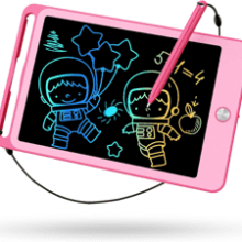 TEKFUN Kids Toys 8.5inch LCD Writing Tablet Erasable Drawing Pads - Pink