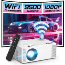 TMY Mini WiFi Projector - 1080P HD Portable Projector with 9500 Lumen