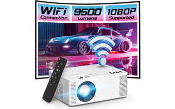 TMY Mini WiFi Projector - 1080P HD Portable Projector with 9500 Lumen