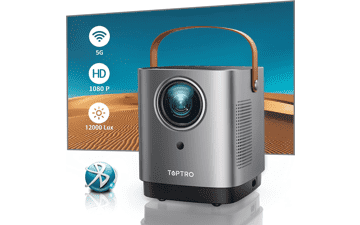 TOPTRO TR23 5G WiFi Bluetooth Projector 1080P Supported 12000 Lumen