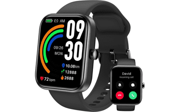 TOZO S3 Smart Watch - Bluetooth Fitness Tracker with Heart Rate, Blood Oxygen Monitor, Sleep Monitor - IP68 Waterproof - 1.83-inch HD Color - Compatible with iPhone & Android