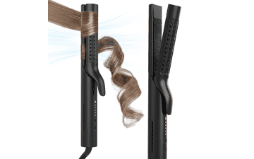 TYMO Airflow Curling Iron - Flat Iron Hair Straightener and Curler 2 in 1, Ionic Ceramic Hair Waver for Short Hair, Lightweight & Dual Voltage for Travel, Anti-Scald