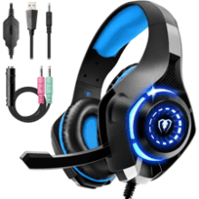 Tatybo Gaming Headset for PS4 PS5 Xbox One Switch PC with Noise Canceling Mic and Deep Bass Stereo Sound