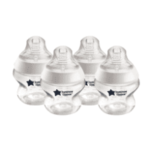 Tommee Tippee Closer To Nature Anti-Colic Baby Bottle, 5oz, Slow-Flow Nipple, Pack Of 4