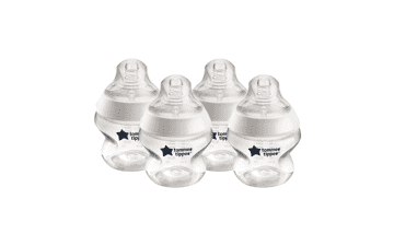 Tommee Tippee Closer To Nature Anti-Colic Baby Bottle, 5oz, Slow-Flow Nipple, Pack Of 4