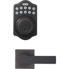 Traditional Electronic Keypad Deadbolt Door Lock with Passage Lever - Oil Rubbed Bronze