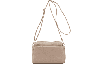 Triple Zip Small Crossbody Bag - FashionPuzzle