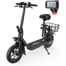 URBANMAX C1 Electric Scooter with Seat, 450W Motor, 22 Miles Range, Foldable for Adults, Max Speed 15.5 Mph, Commuting with Basket