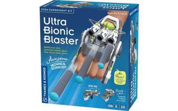 Ultra Bionic Blaster STEM Experiment Kit | Robotic Foam Dart Blasting Glove | Challenging Build, Learn Mechanical Technology & Engineering