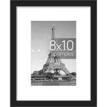 Upsimples 8x10 Picture Frame - Display Pictures 5x7 with or without Mat - Wall Hanging Photo Frame - Black