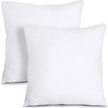 Utopia Bedding Throw Pillows Insert - Pack of 2, White - 18 x 18 Inches - Indoor Decorative Pillows