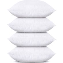 Utopia Bedding Throw Pillows - Set of 4, White - 18 x 18 Inches - Sofa, Bed, and Couch Decorative Stuffer Pillows