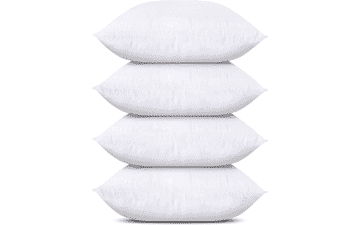 Utopia Bedding Throw Pillows - Set of 4, White - 18 x 18 Inches - Sofa, Bed, and Couch Decorative Stuffer Pillows