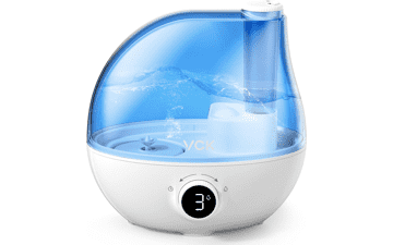 VCK 2.3L Ultrasonic Cool Mist Quiet Air Humidifier - 24 Hours Run Time, Auto Shut-Off, 3 Mist Levels