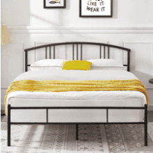 VECELO 14 inch Queen Bed Frame Metal Platform with Headboard and Footboard