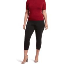 Women's Plus Size Blackout Capri Legging - Comfortable Cotton Leggings