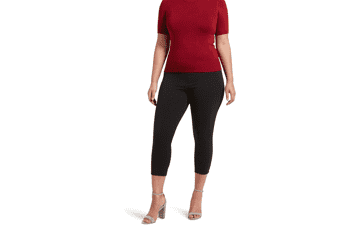 Women's Plus Size Blackout Capri Legging - Comfortable Cotton Leggings