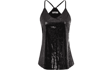 Women's Sparkle Shimmer Camisole Vest Sequin Tank Tops