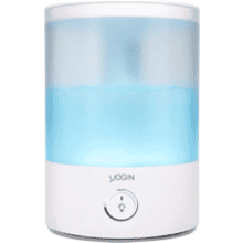 YOGIN Bedroom Humidifier - Large Room, Top Fill, 2.5L Ultrasonic Cool Mist - Baby Nursery and Plants - 24 Hours Operation - Auto Shut Off - 24dB Quiet - Night Light