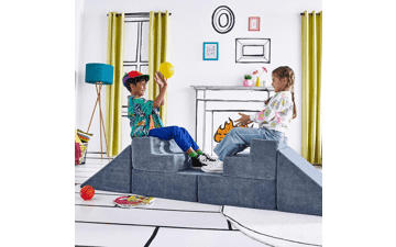 Yourigami Kids and Toddler Play Gym, Couch Set, Durable Modular Design - Blue Lagoon