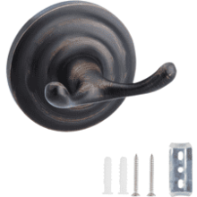 Zinc Round Bathroom Towel and Robe Hook - Oil Rubbed Bronze