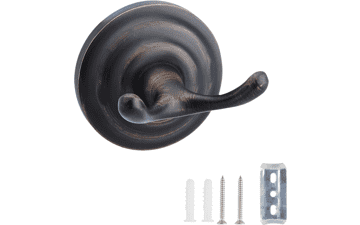 Zinc Round Bathroom Towel and Robe Hook - Oil Rubbed Bronze