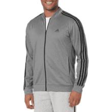 adidas Three Stripe Tricot Full-Zip Jacket for Men