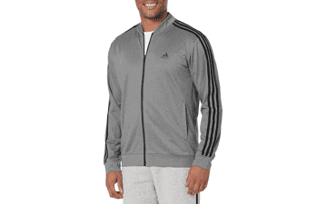 adidas Three Stripe Tricot Full-Zip Jacket for Men