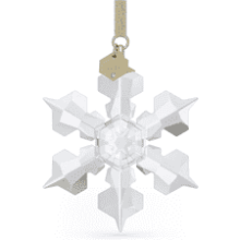 2022 Swarovski Annual Edition Ornament - White Crystals with Champagne Gold Tone Finish