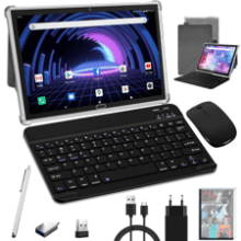 2023 Newest 10.1 inch Android 2 in 1 Tablet with Keyboard