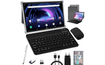 2023 Newest 10.1 inch Android 2 in 1 Tablet with Keyboard