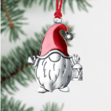 2023 Solid Pewter Christmas Tree Ornament