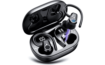 2023 Wireless Earbuds with Earhooks, Deep Bass Stereo Noise Cancelling, IP7 Waterproof