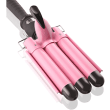 3 Barrel Curling Iron Wand Hair Crimper with LCD Temp Display