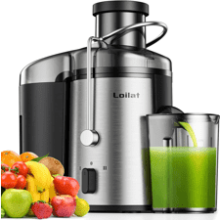 500W Juicer with 3” Wide Mouth, Centrifugal Juice Extractor, 3-Speed Setting, Stainless Steel, BPA Free