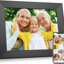 9-inch WiFi Digital Picture Frame - 16GB Electronic Photo Albums, Full Function, Share Photos and Videos Via App or Email, Unlimited Cloud Storage - Grandma Gifts