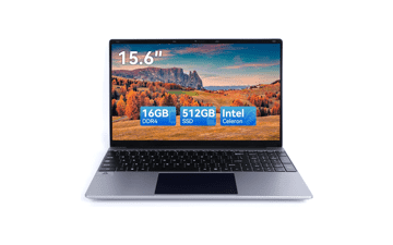 AMIAMO Laptop Computer 16GB RAM 512GB ROM 15.6 Inch FHD Display Intel Celeron N5095 Processors Mini-HDMI USB 3.0 WiFi