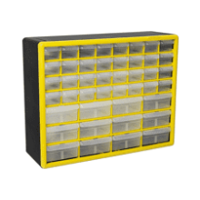 Akro-Mils 10144 Plastic Parts Storage Cabinet, Yellow