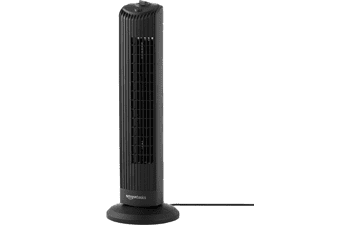 Amazon Basics 3 Speed Oscillating Tower Fan, 28 Inch, Black