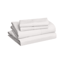 Amazon Basics 4 Piece Lightweight Microfiber Bed Sheet Set - Queen, Cream