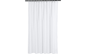 Amazon Basics Microfiber Waffle Texture Shower Curtain, White