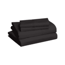 Amazon Basics Soft Microfiber 4-Piece Queen Bed Sheet Set, Black