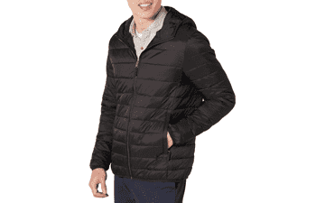 Amazon Essentials Men's Packable Hooded Puffer Jacket