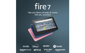 Amazon Fire 7 Tablet - 7” Display - Read and Watch - Under $60 - 10-Hour Battery Life - 2022 Release - 16 GB - Black