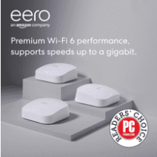 Amazon eero Pro 6 Mesh Wi-Fi 6 System | Fast Gigabit Speeds | Connect 75+ Devices | 6,000 sq. ft. Coverage | 3-Pack