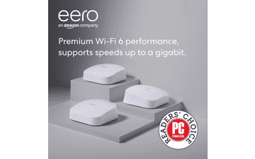 Amazon eero Pro 6 Mesh Wi-Fi 6 System | Fast Gigabit Speeds | Connect 75+ Devices | 6,000 sq. ft. Coverage | 3-Pack